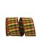 JAM Paper 2.5" x 10yd. Dupioni Wired Edge Tonal Plaid Ribbon